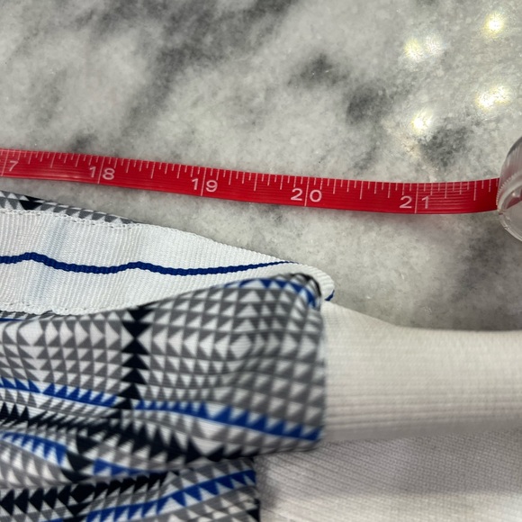 Jian Wang plaid full zip blue and white track jacket Men’s Large - Picture 15 of 16